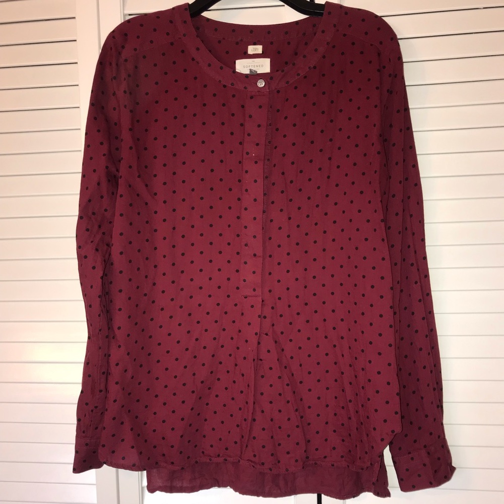Loft polka dot blouse